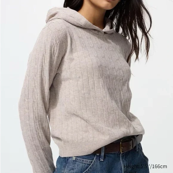 Uniqlo cable knit sweater set beige - Picture 3 of 4